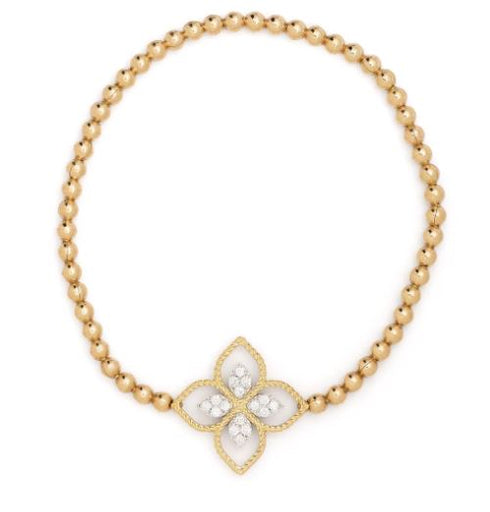 pulsera Princess Flower Dubai en oro amarillo de 18kt con diamantes